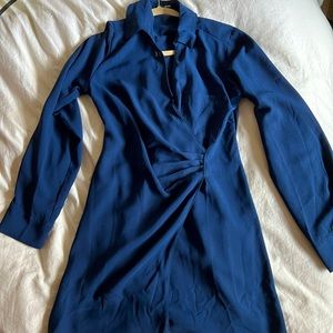 Fashion nova womens medium blue fitted dress